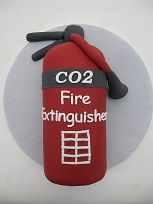 fire extinguisher cake